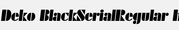 Deko Black-Serial-Regular Italic